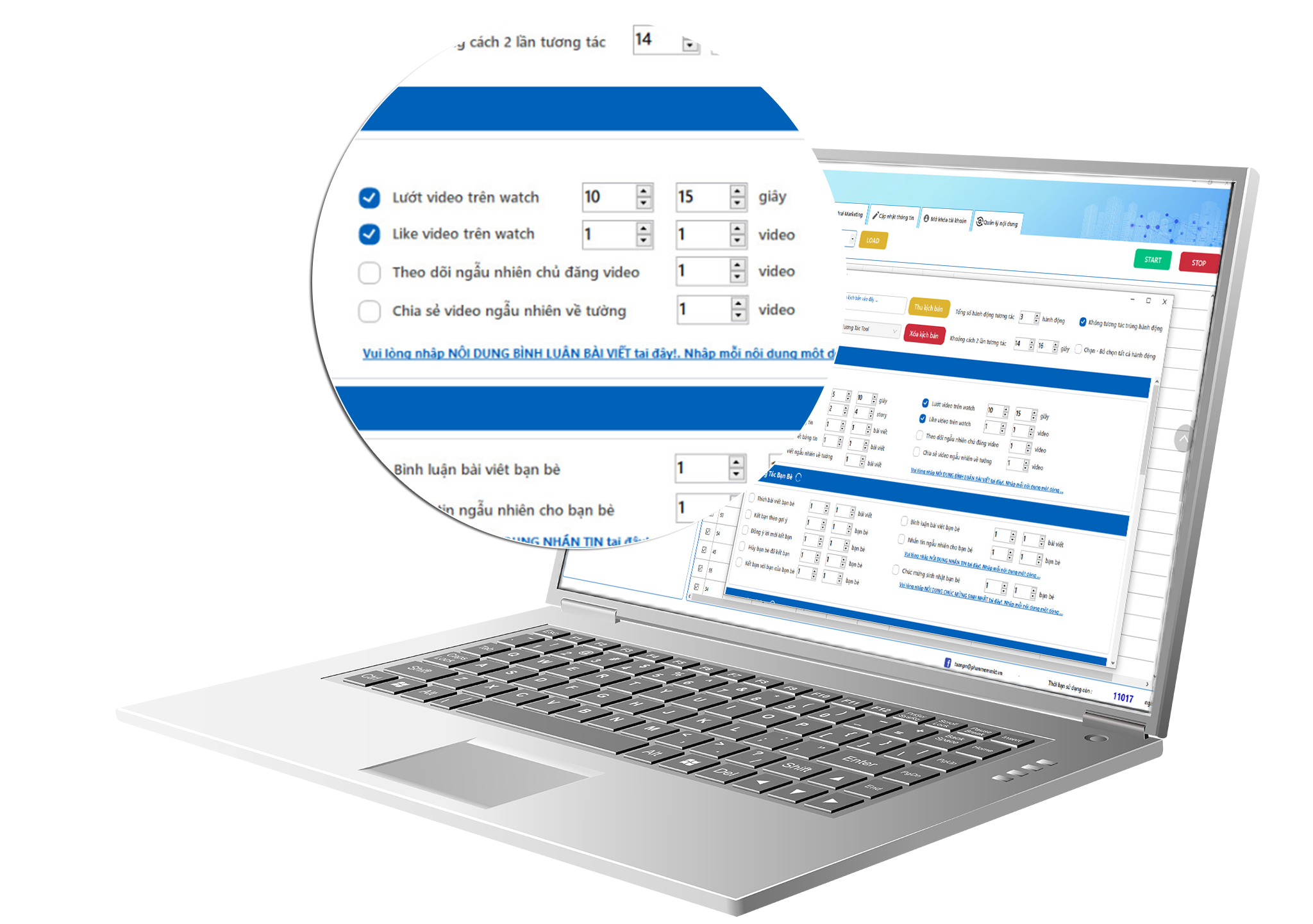 MKT Software – Facebook Marketing Interface