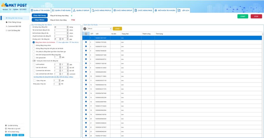 MKT Post Software – Facebook Group Post Management