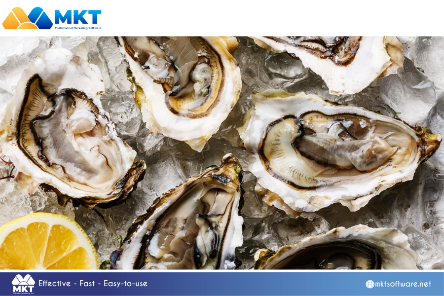Ocean oysters are our specialty at Quảng Ninh Seafood. Seafood company Seafood sees exponential revenue growth with MKT Software