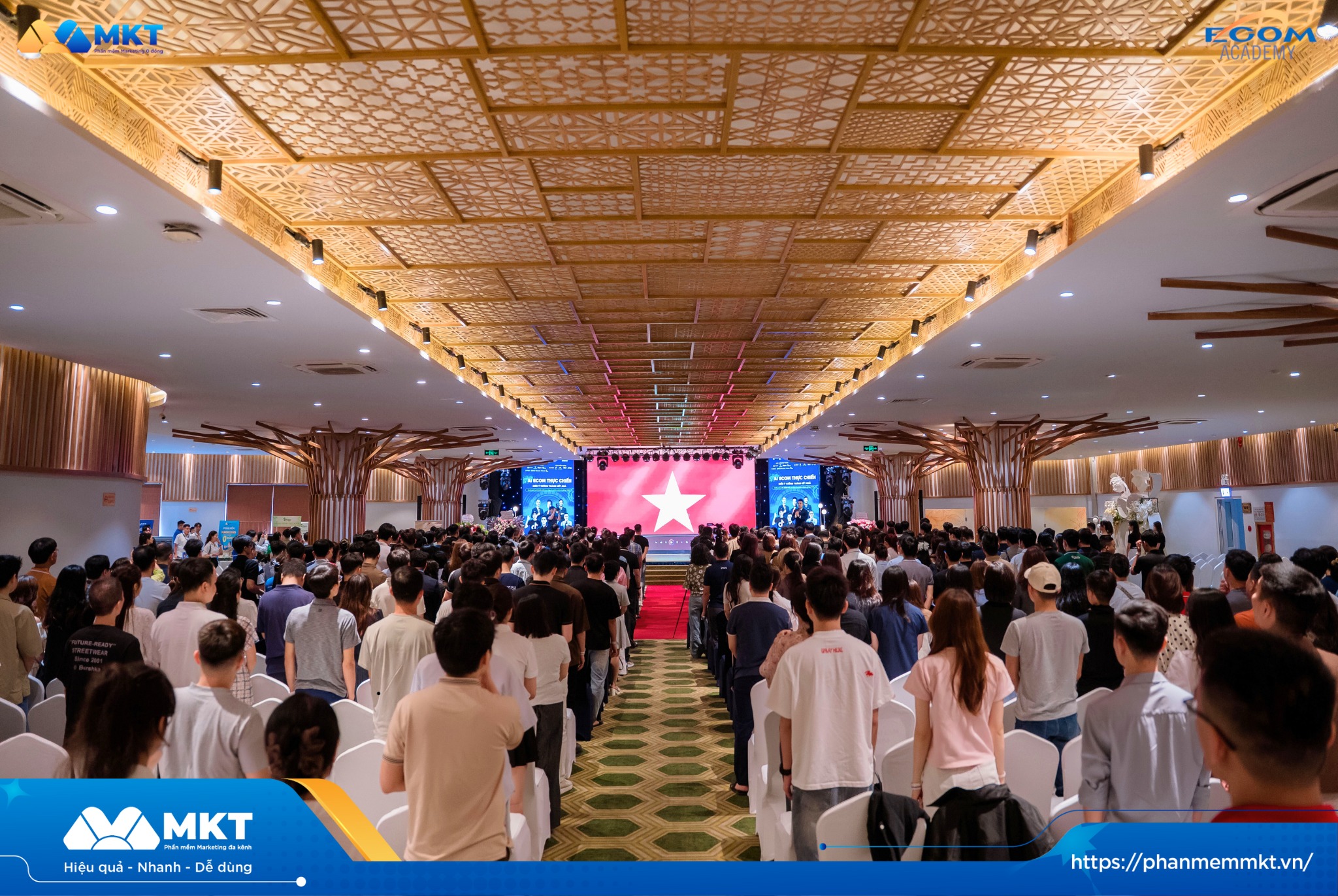 The national anthem echoed throughout the hall.