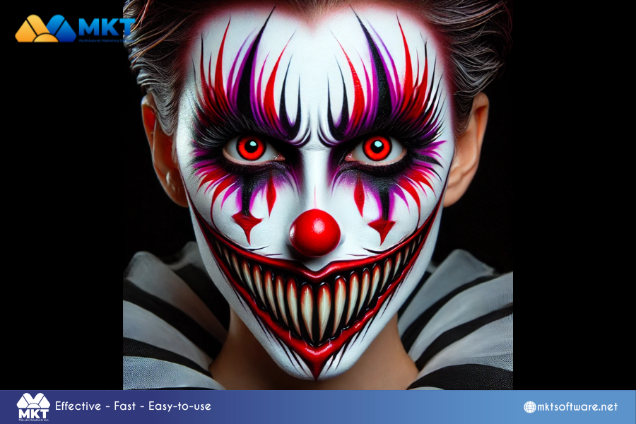 Creepy clowns Halloween makeup look AI-Powered Halloween Makeup Ideas for 2024: Spooky, Creative, and On-Trend
