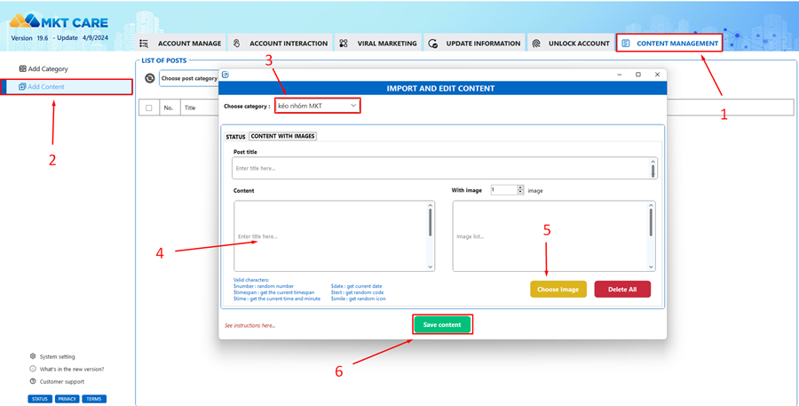 Instruction Add Content Instruction Add Content