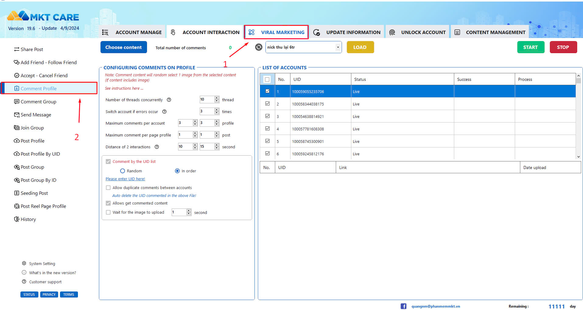 Instructions on How to Use Facebook Auto Comment MKT Care Tool Instructions on How to Use Facebook Auto Comment MKT Care Tool