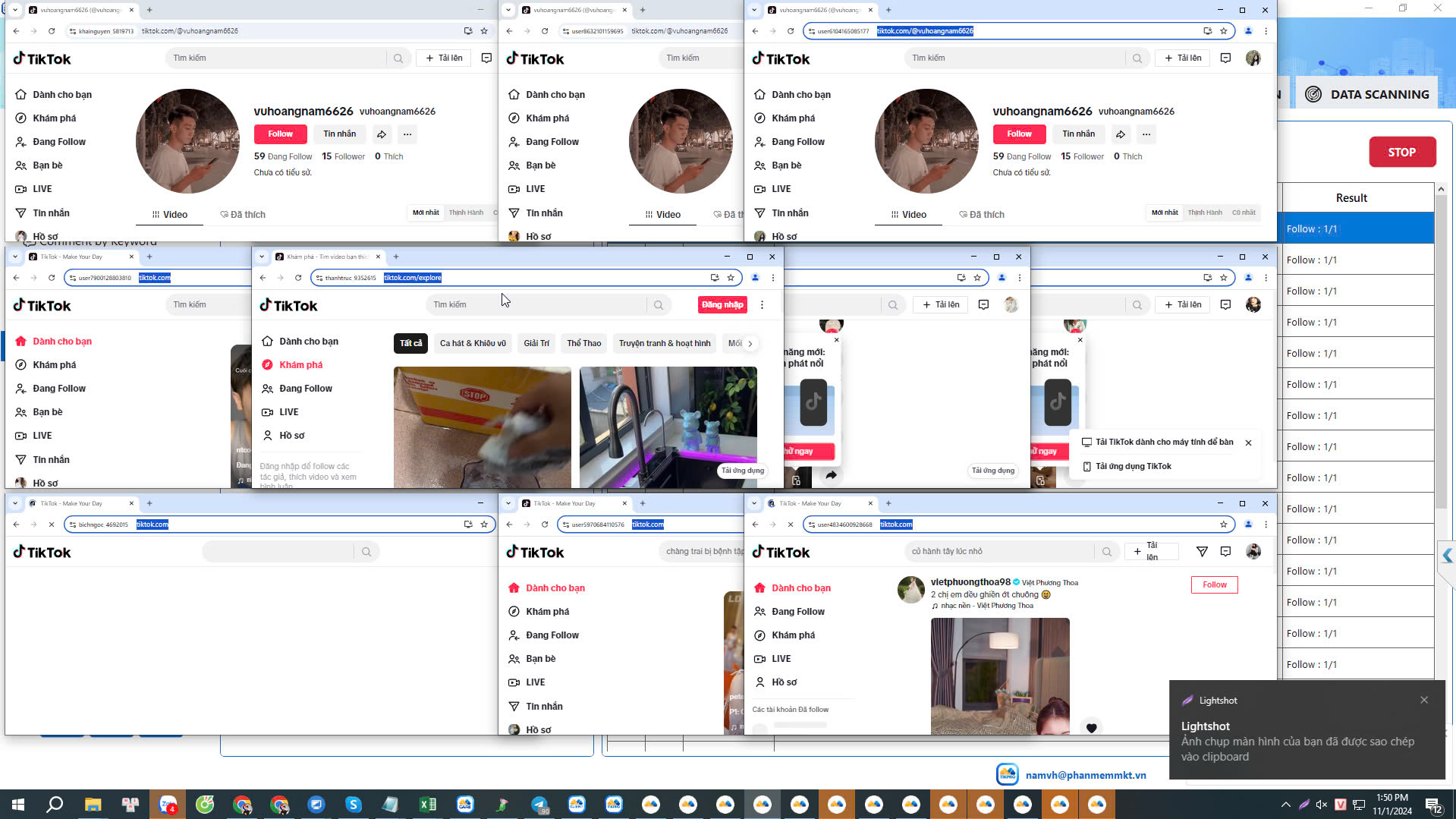Instructions on how to get more followers on TikTok with MKT TikPro