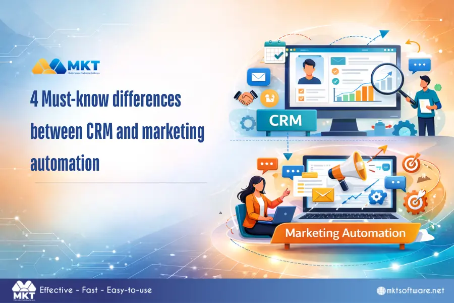 differences between CRM and marketing automation