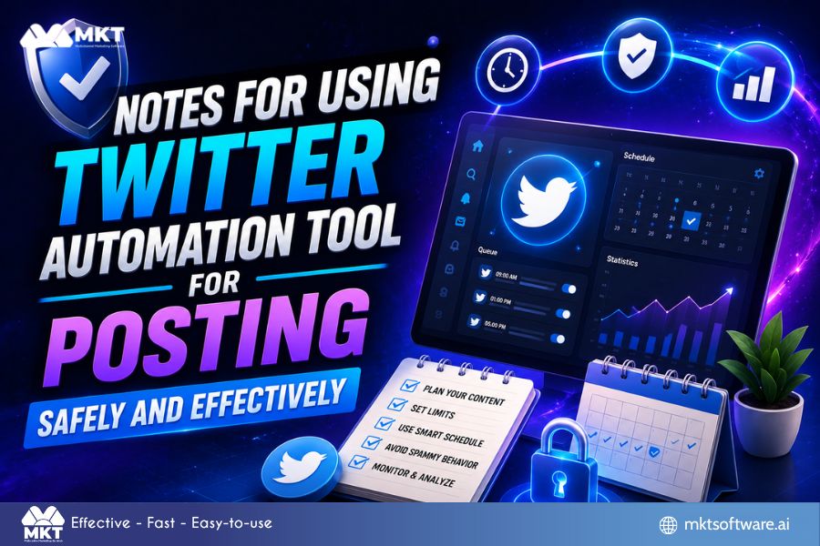 Notes for using Twitter automation tool for posting safely and effectively