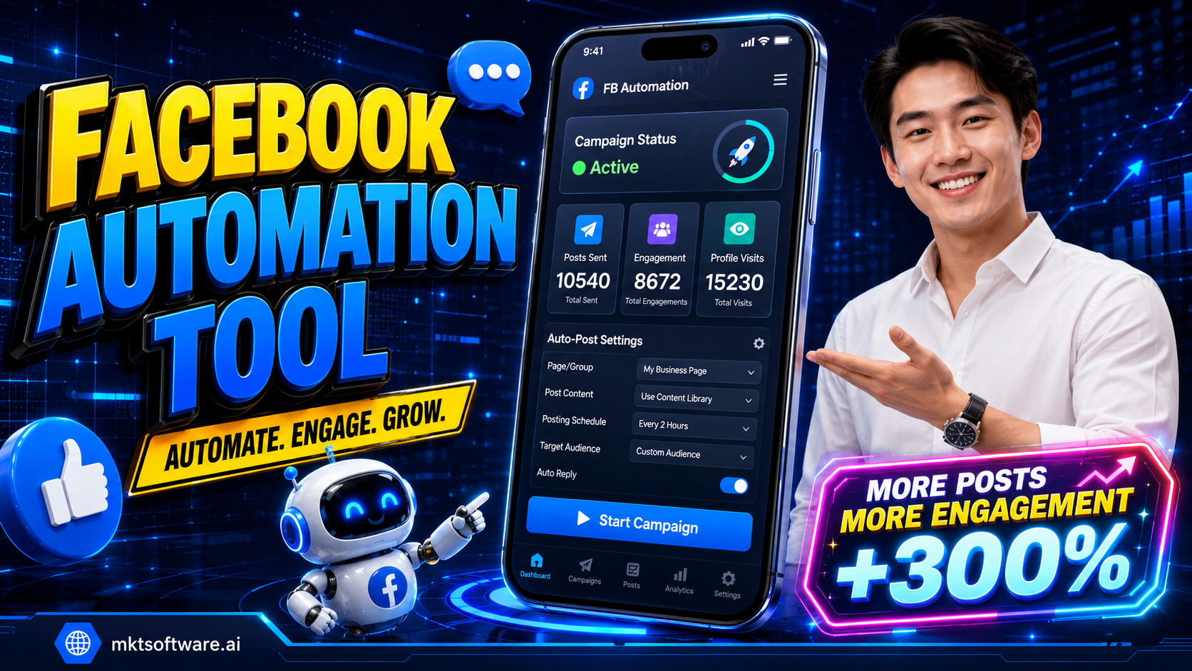 Facebook Automation Tool in 2026 - MKT Care
